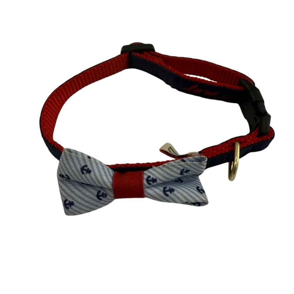 Ellen Degeneres Dog Collar with Anchors in Blue​​